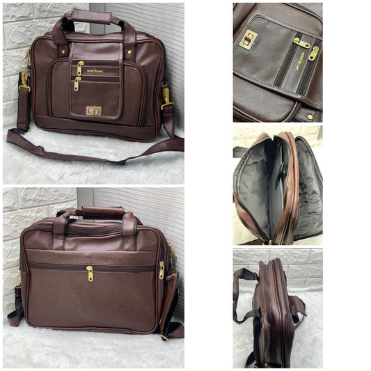 Designer Unisex Laptop / Office / File Bag | Premium PU Leather | LP-002