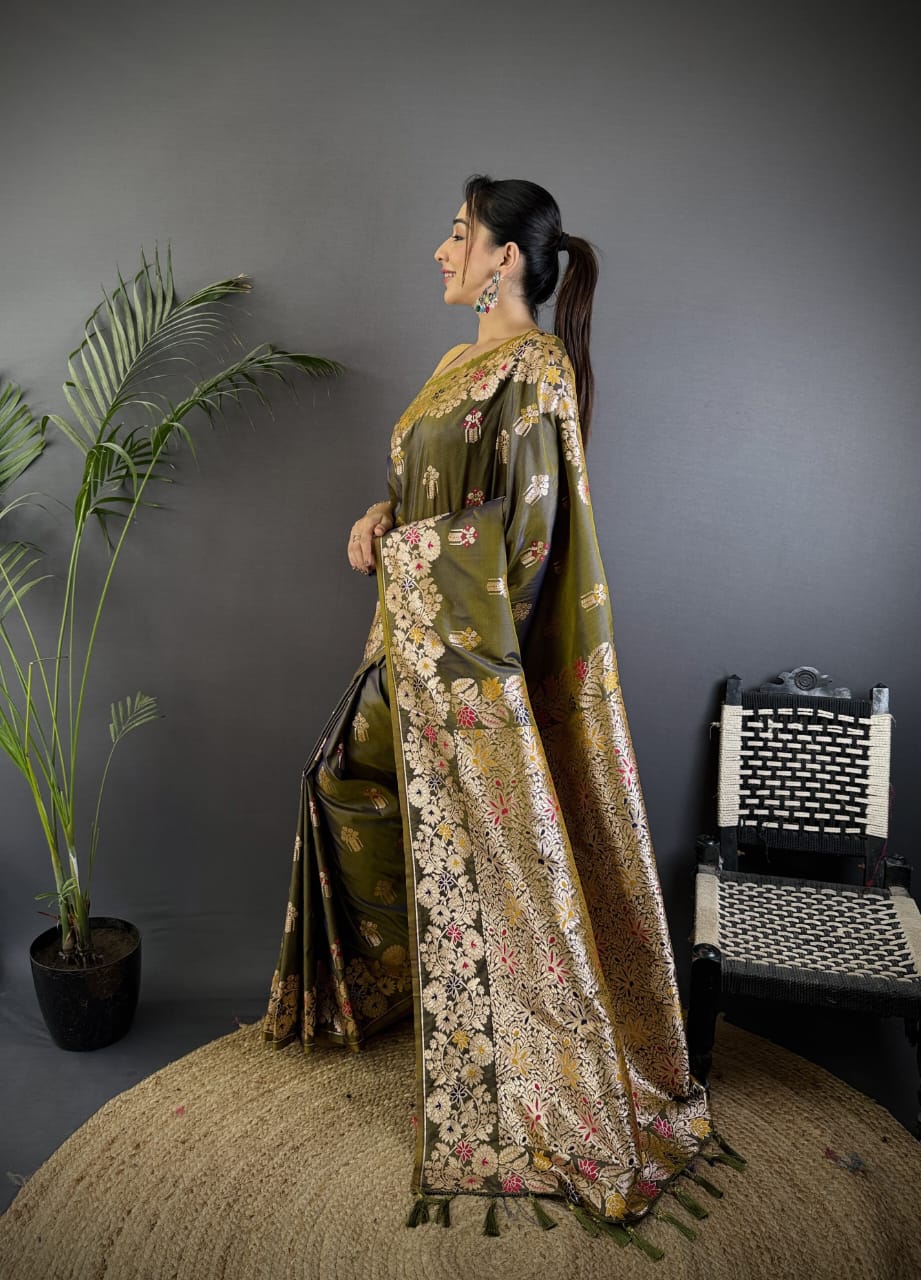 Trending Collection – Sonika | Premium Soft Banarasi Silk Saree | LP-002