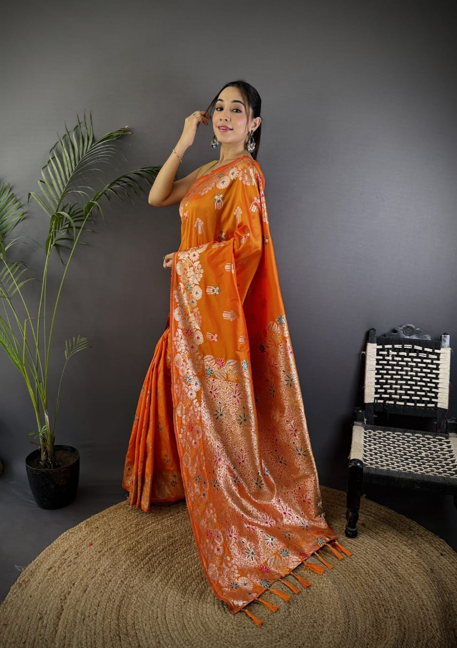 Trending Collection – Sonika | Premium Soft Banarasi Silk Saree | LP-002