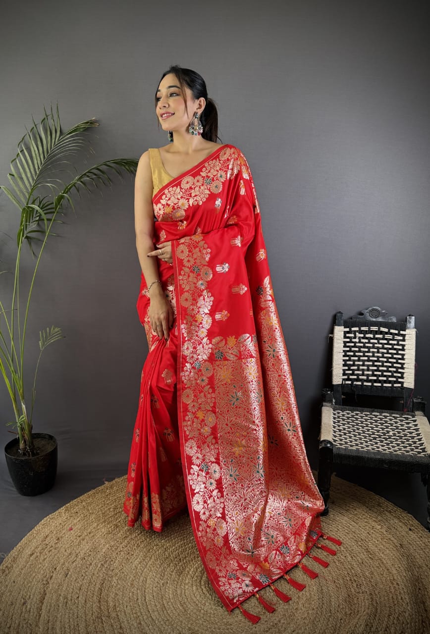 Trending Collection – Sonika | Premium Soft Banarasi Silk Saree | LP-002