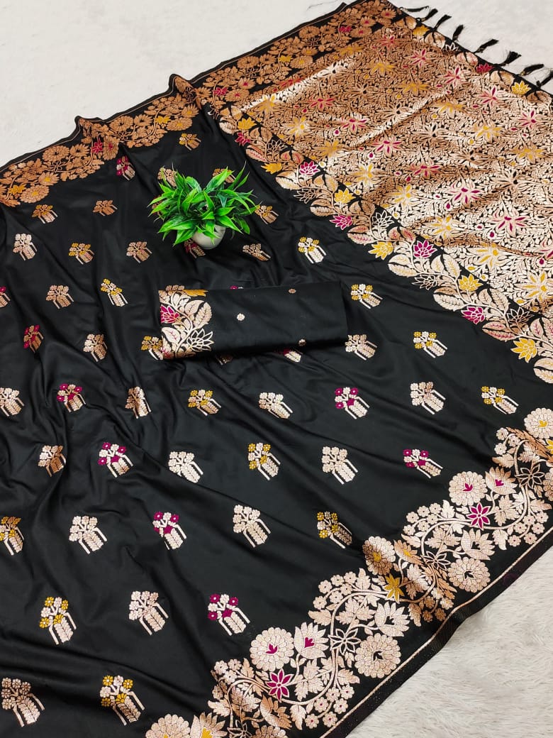 Trending Collection – Sonika | Premium Soft Banarasi Silk Saree | LP-002