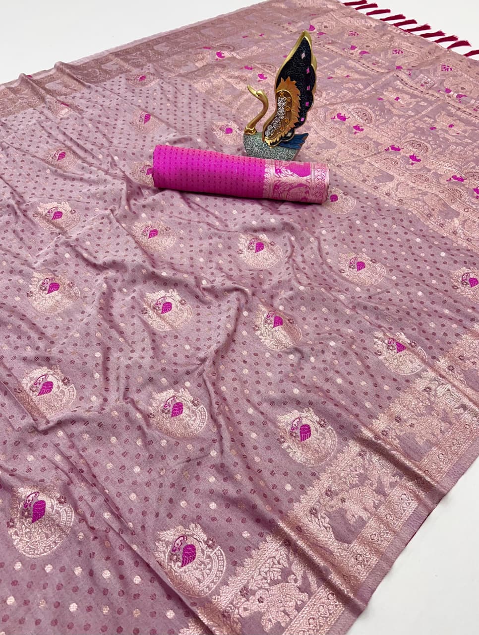 Premium Soft Silk Cotton Saree | Banarasi Zari & Meenakari Design | LP-002