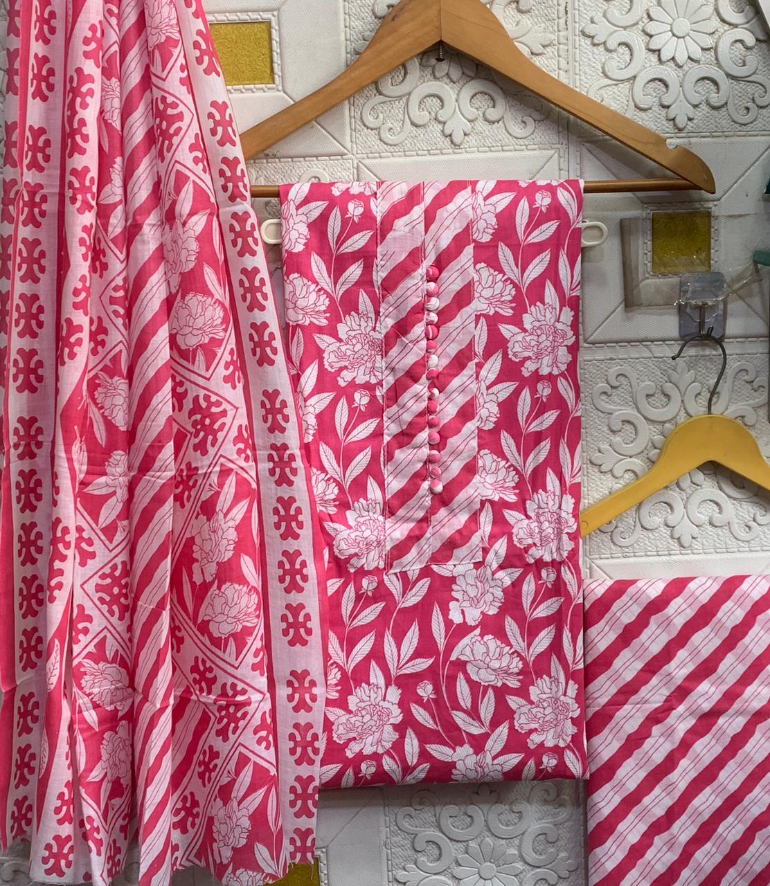 Pure Cotton Suit Set | Neck Embroidery Work | Best Quality at Small Price | LP-002