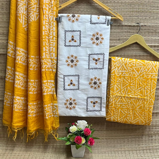 Modal Embroidery Premium Suit Set | Heavy Work & Fancy Batik Dupatta | LP-002